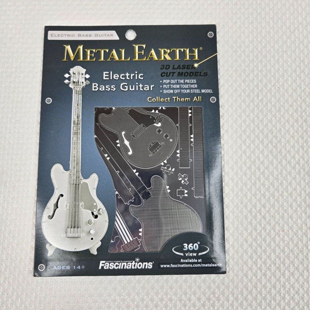 Metal Earth 3D Laser Cut Electric Bass Guitar Model Kit